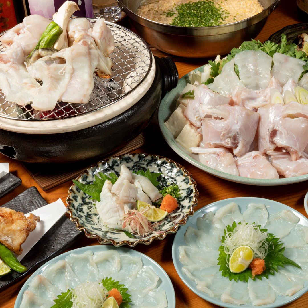 ご案内【インボイス対応】銀座でふぐ料理の接待・会食におすすめの忘年会・新年会コースをご用意
